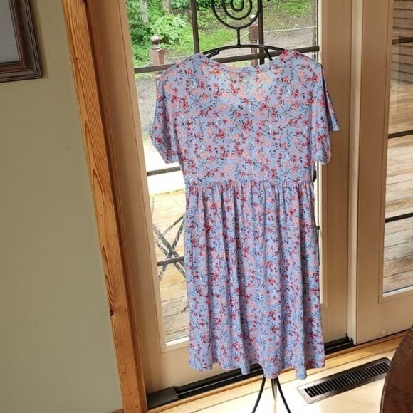 Suzanne Betro SB Short Sleeve Floral Gathered Waist Sz. S Dress - Picture 6 of 10